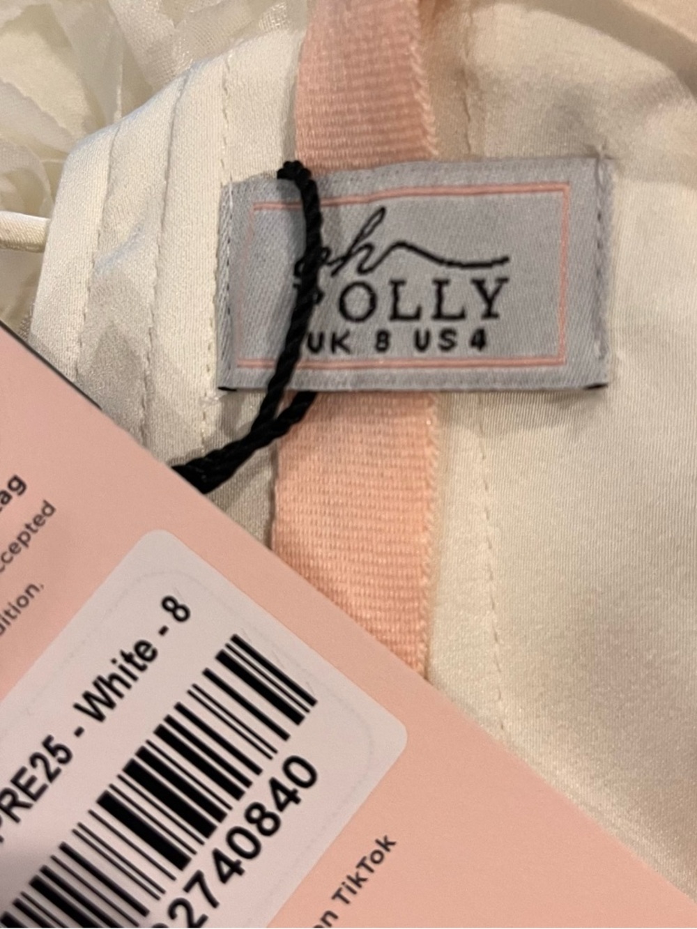 🌸NWT OH POLLY POSY IVORY FLORAL MINI DRESS SIZE 4🌸 - Picture 6 of 6